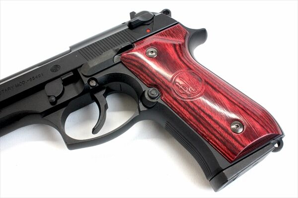 PANDORA ARMS】ウッドグリップ｜U.S.M9/M9A1｜スムースロゴ/レッド