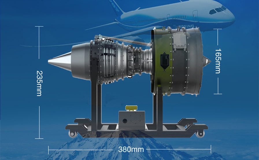 Fluke Forest】動く組み立て式エンジン模型/航空機用ジェットターボ