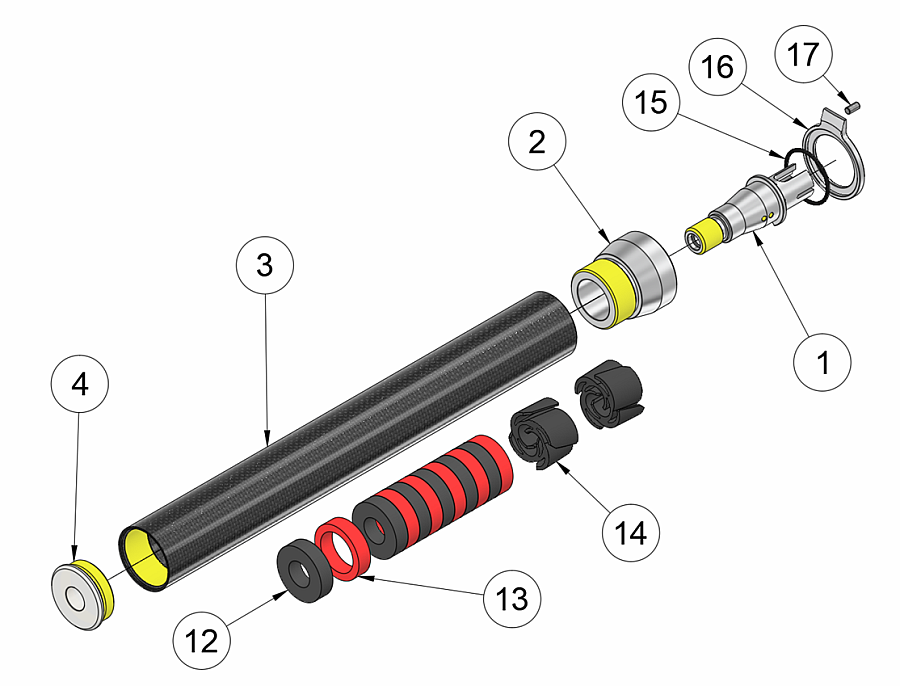 RETRO ARMS】CNC Handguard TubeRA 3K carbon AR15 39x350 mm – ROCK-et