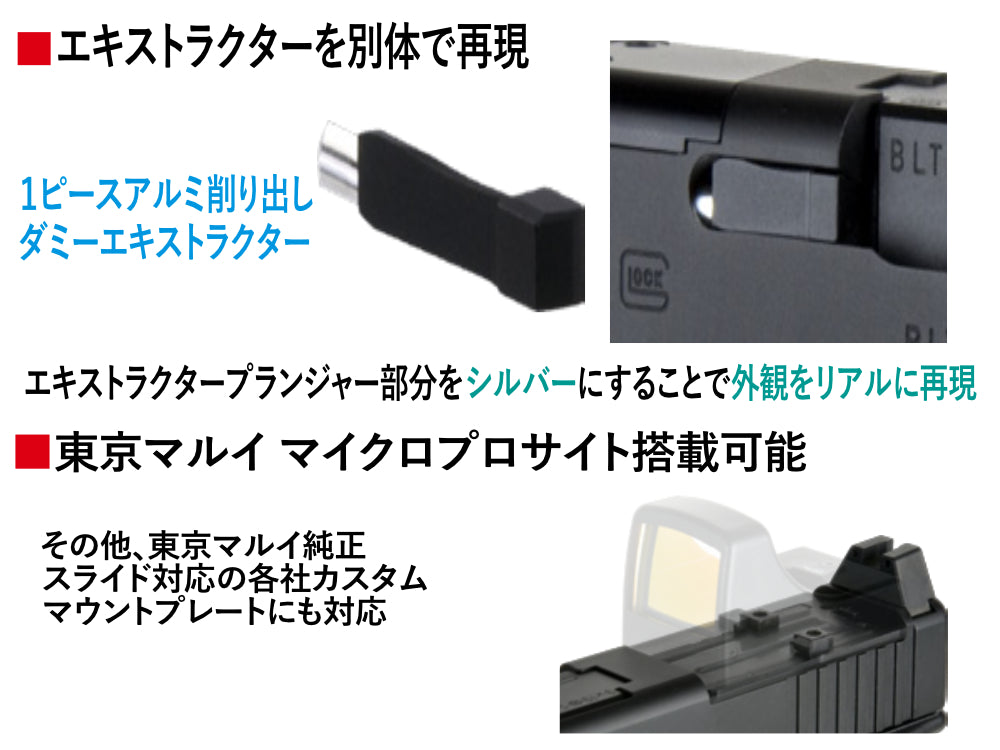 DETONATOR】東京マルイ GLOCK19 GEN5 MOS用 カスタムスライドセット