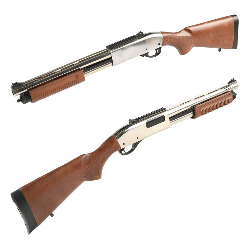 Golden Eagle】M870 ガスショットガン ショートモデル Silver/RealWood
