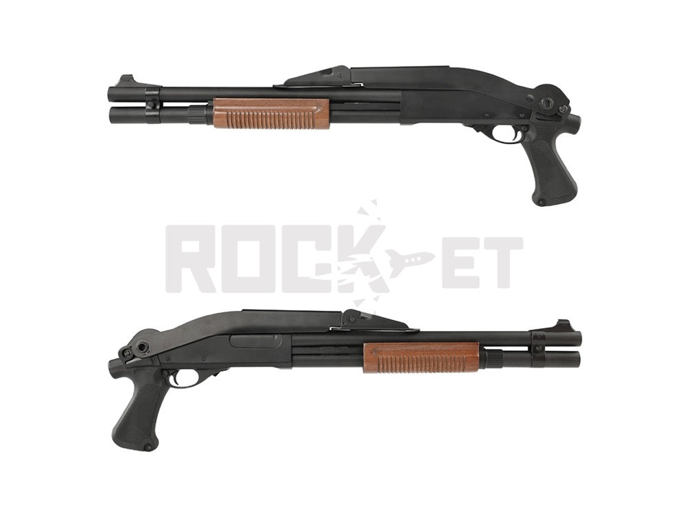 Golden Eagle】M870 ガスショットガン RealWood/Top-Folding Stock仕様