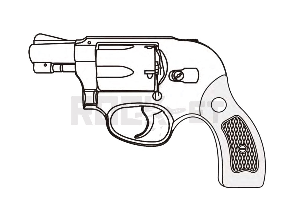 マルシン】S&W M649 シルバーABS 木製サービスグリップ 6mmBB Xカート