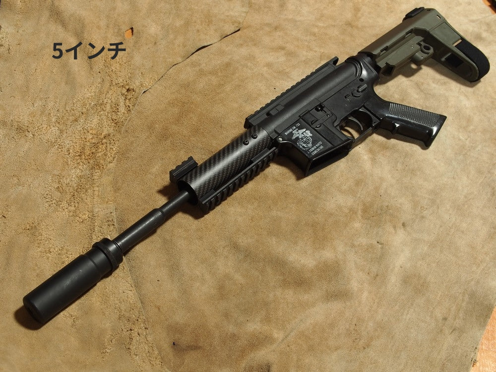 戦民思想】AR系電動ガン用カーボン製スムースハンドガード「ガー