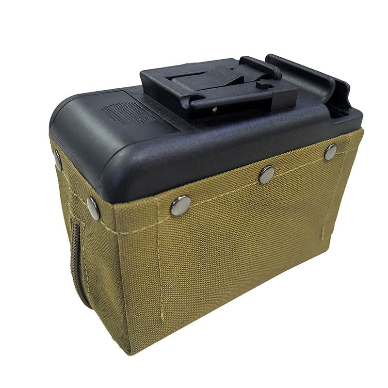 M249ボックスマガジン ブランク専用ケース　空砲用　OD色 WELL PRO】M249 LMG ライトマシンガン用 電動式ボックスマガジン 2000