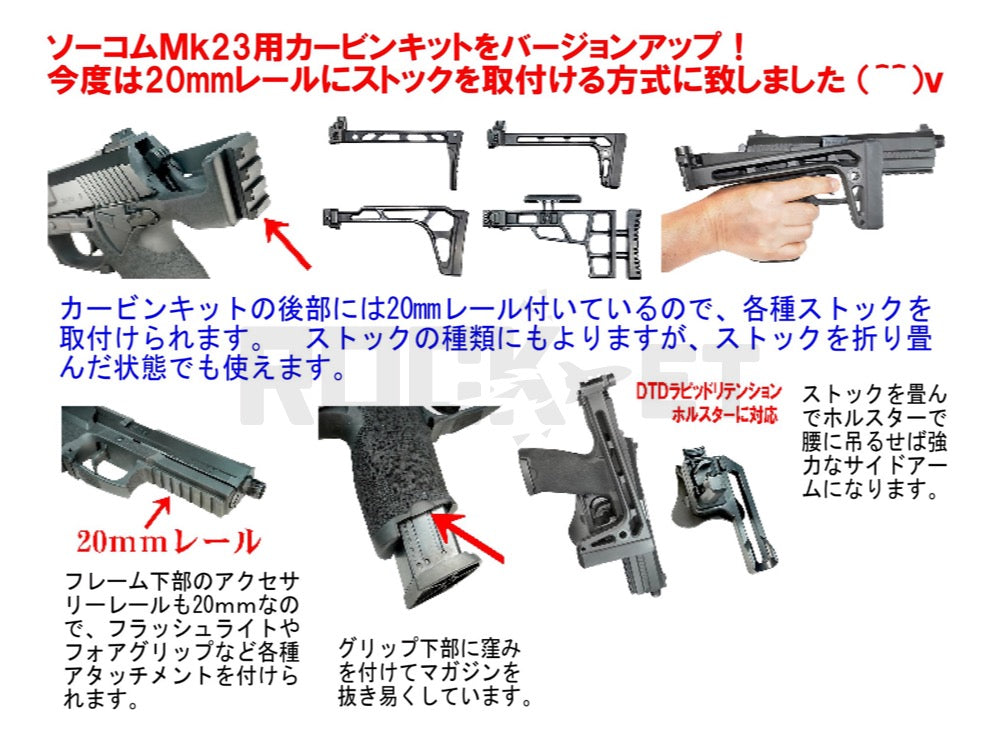 フリーダム・アート】 東京マルイ SOCOM Mk23用 カービンキットR – ROCK-et