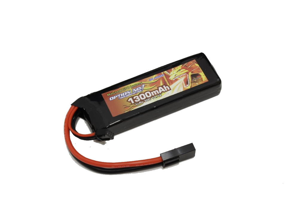 【OPTION No.1】GB-0029M - BIG POWER LiPo 1300mAh 11.1V