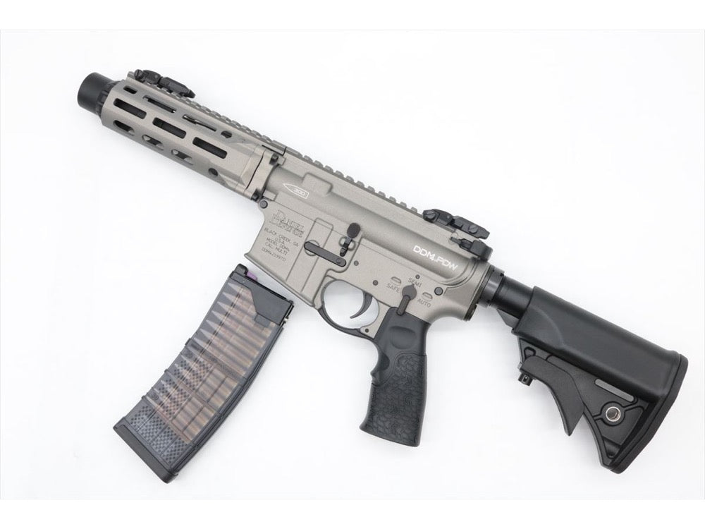【T8 Airsoft】DDM4 PDW 300 BLACKOUT SBR ガスブローバックライフル（2025年10月7日販売）