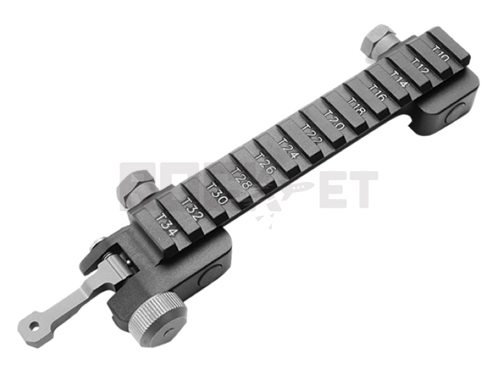 【G&G】Scope Ring Riser W/FLIP-UP Rear Sight for Flap Top Upper Receiver G-03-032