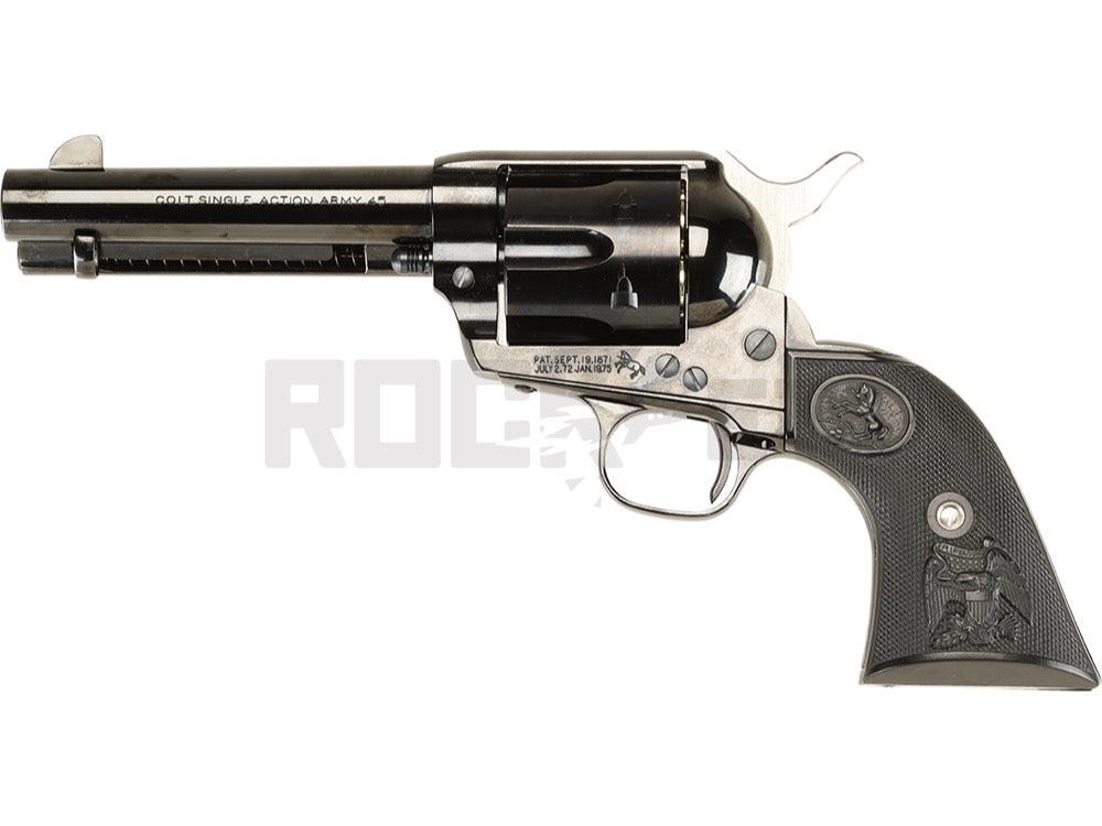 【タナカ】PEGASAS Ⅱ Gas Gun Series Colt’ Single Action Army 2nd Generation 4-¾ inch　スチールフィニッシュ  ABS "PEGASAS 2" ガスガン（2025年9月10日発売予定・予約）