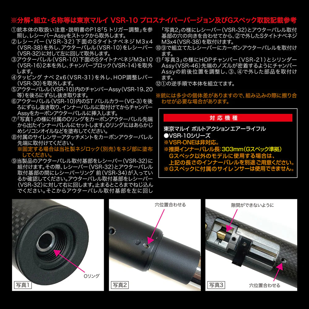 LayLax】VSR-10 Gスペック カーボンアウターバレル – ROCK-et