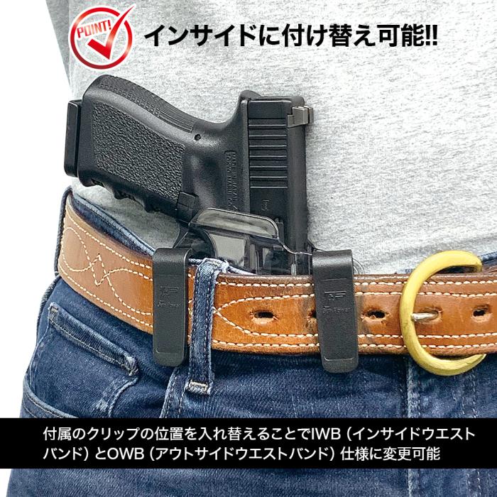 サバゲー用東京マルイ製m14とlaylax製ハンドガンホルスター(グロック) LayLax】グロック用 2WAYクリアホルスター 右用 – ROCK-et