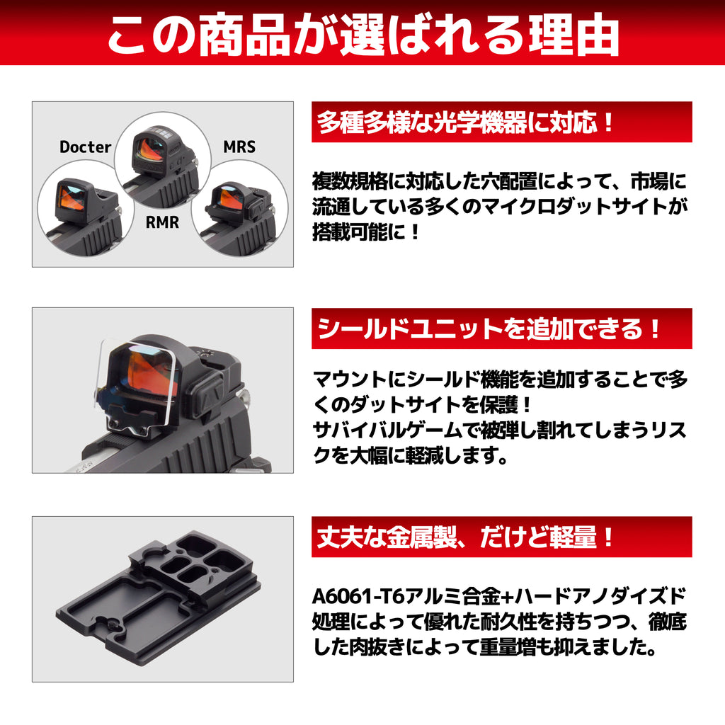 DCI Guns】メタルマルチマウント シールドユニット対応 [東京マルイ