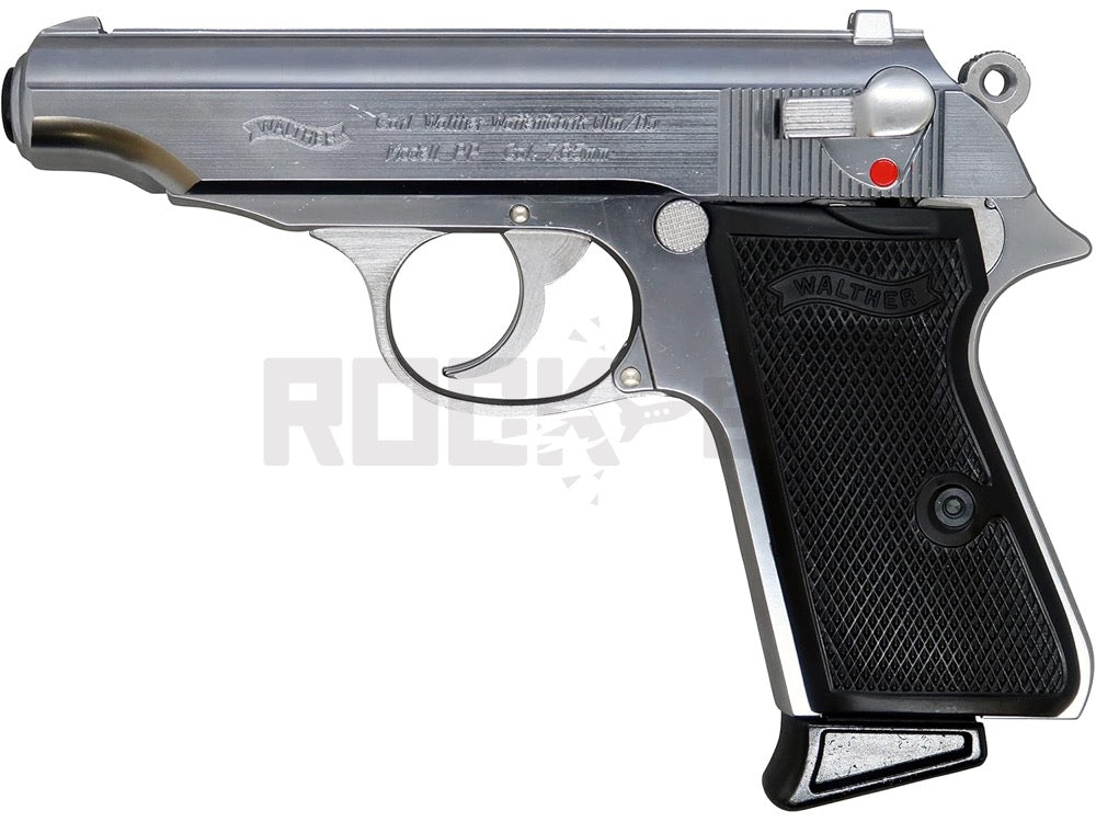 【マルシン】ワルサー PP シルバーABS 発火式ブローバックモデルガン【完成品】