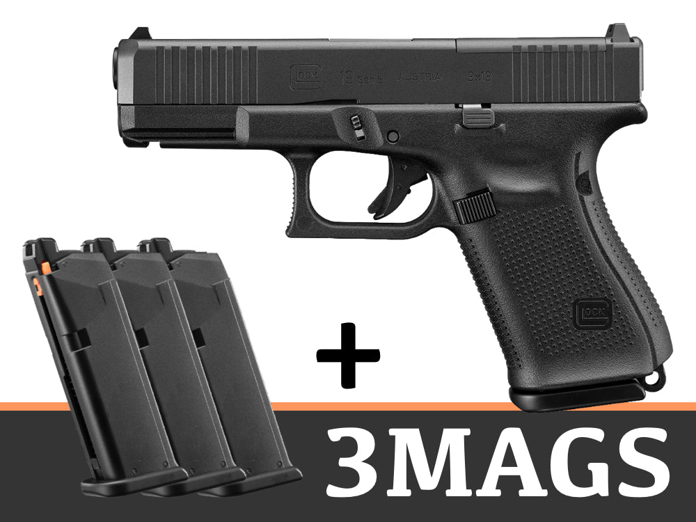 【東京マルイ】G19 Gen5 MOS ガスブローバック本体＋スペアマガジン3本セット