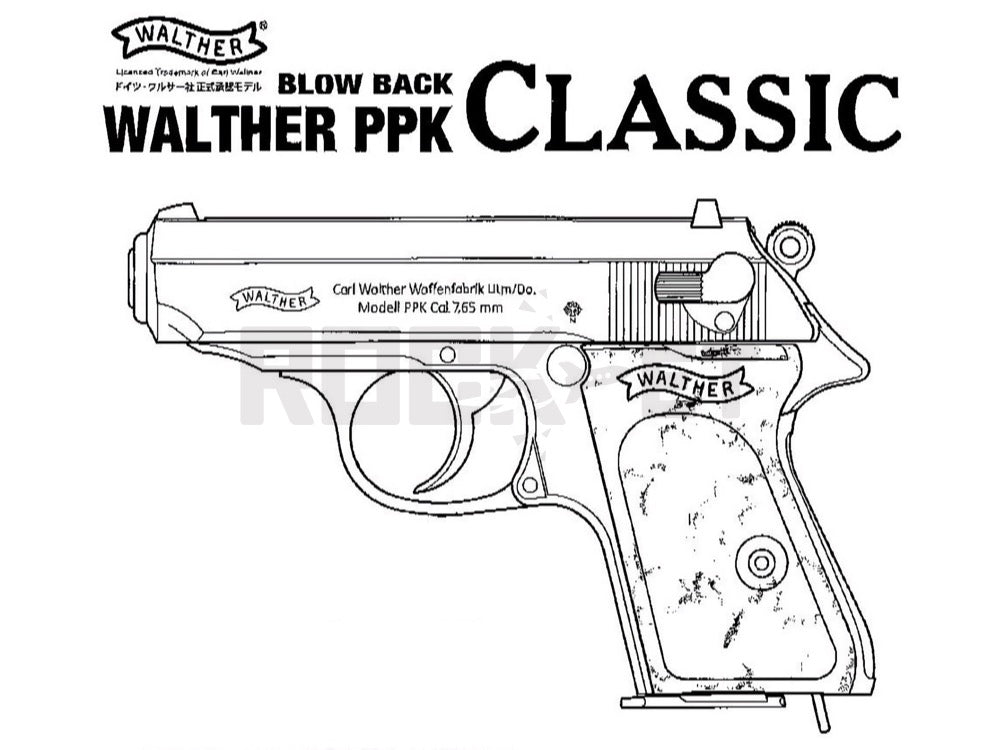 【マルゼン】 ワルサー PPK クラシック ガスブローバック（2024年12月24日新発売予約）