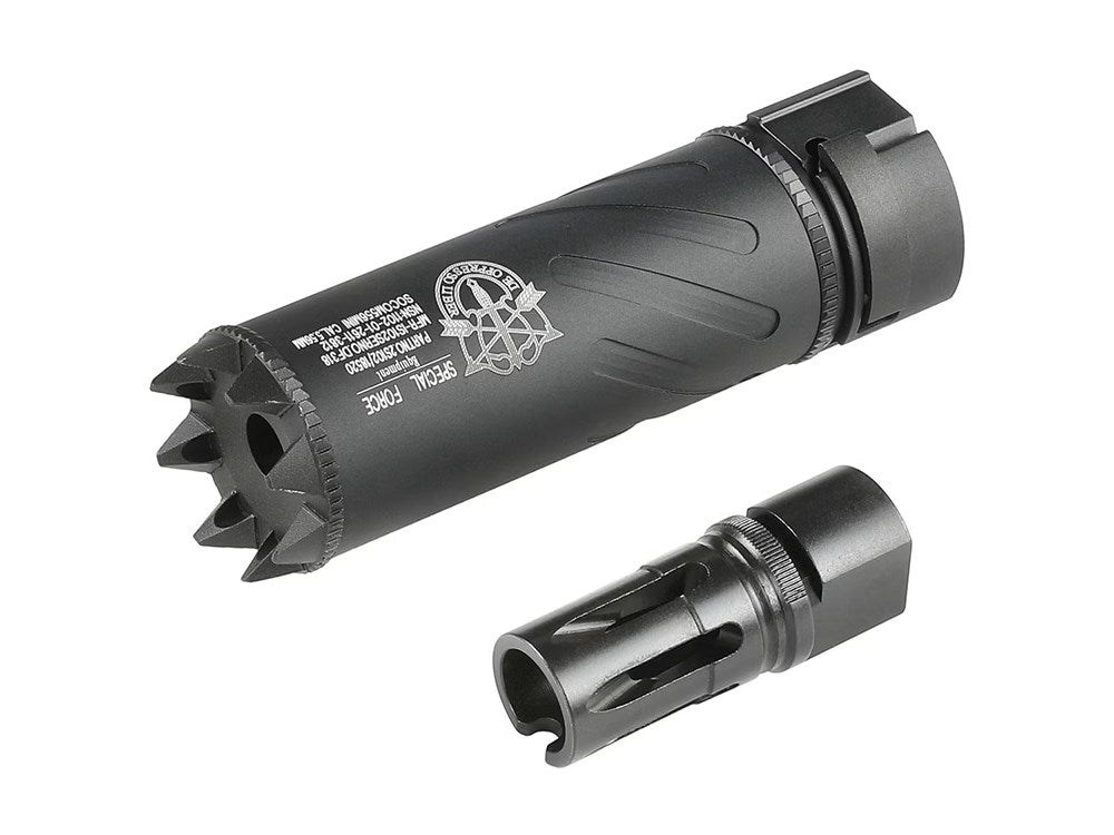 【5KU】SF SOCOM556-MINIスタイル Monster QDサイレンサー ツイストフルート BK [14mm逆ネジ]