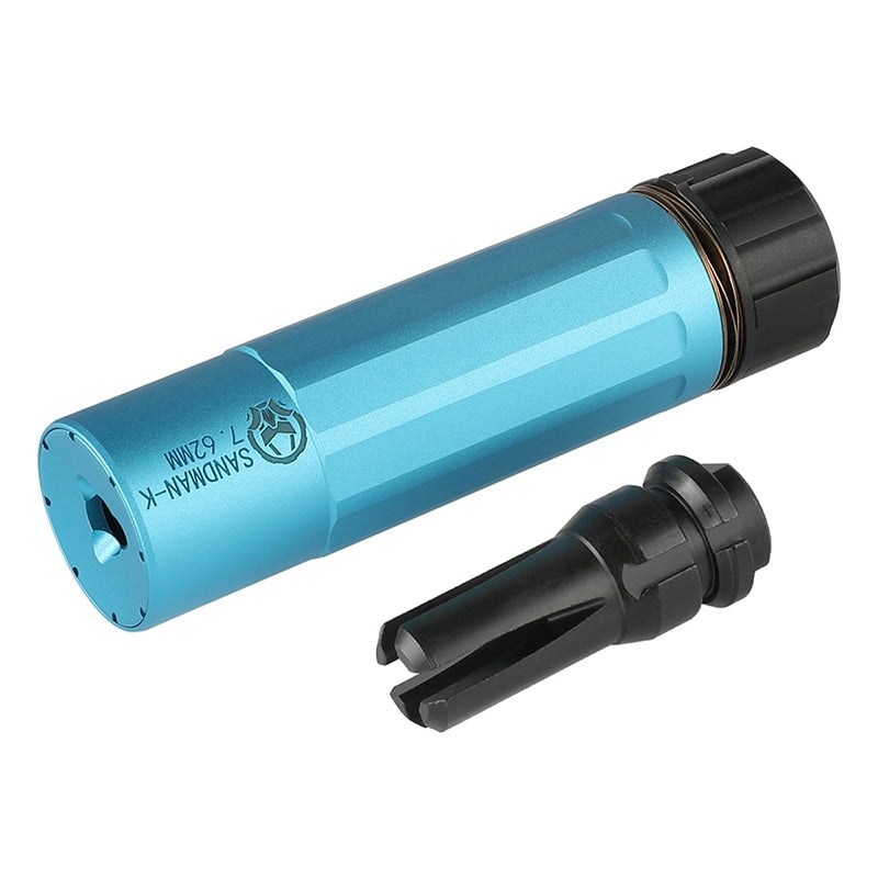 【5KU】Dead Air タイプ 訓練用 SANDMAN-K サイレンサー＆KeyMoフラッシュハイダー レプリカセット 14mm逆ネジ 対応