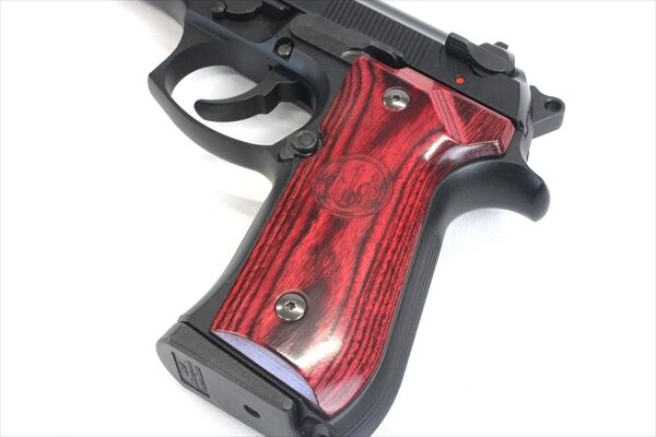 PANDORA ARMS】ウッドグリップ｜U.S.M9/M9A1｜スムースロゴ/レッド