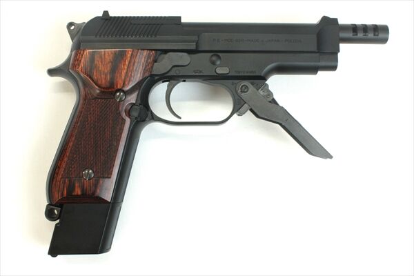 PANDORA ARMS】ウッドグリップ MARUI製｜M93R｜チェッカー/ブラウン