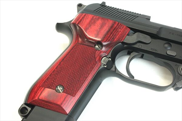 【PANDORA ARMS】ウッドグリップ MARUI製｜ Ｍ93Ｒ｜チェッカー/レッド