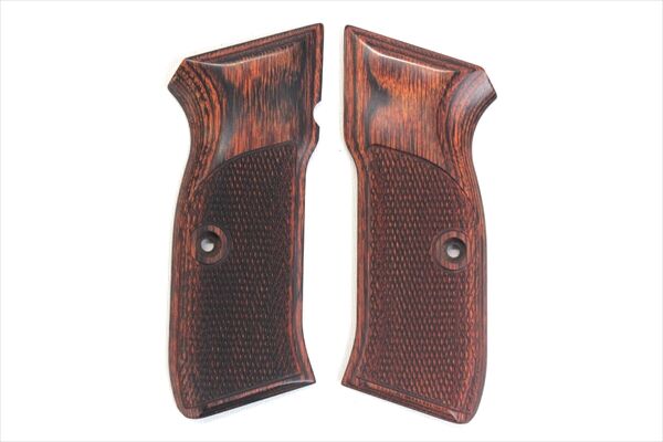 【PANDORA ARMS】ウッドグリップ｜KSC製 Cz75｜チェッカー/ブラウン