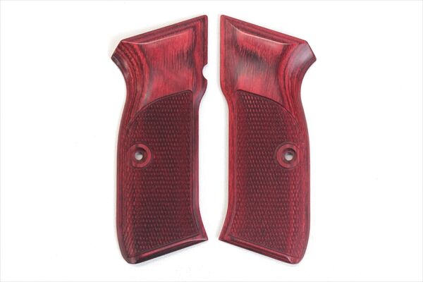 【PANDORA ARMS】ウッドグリップ｜KSC製 Cz75｜チェッカー/レッド　