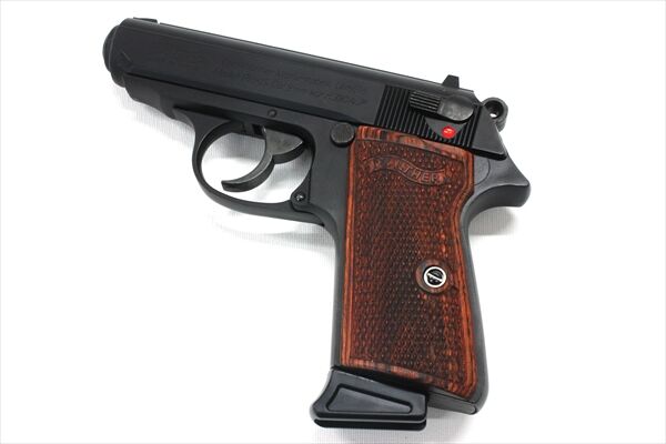 【PANDORA ARMS】ウッドグリップ｜マルゼン製 ワルサーPPK/S、PP｜フルチェッカー/ブラウン　