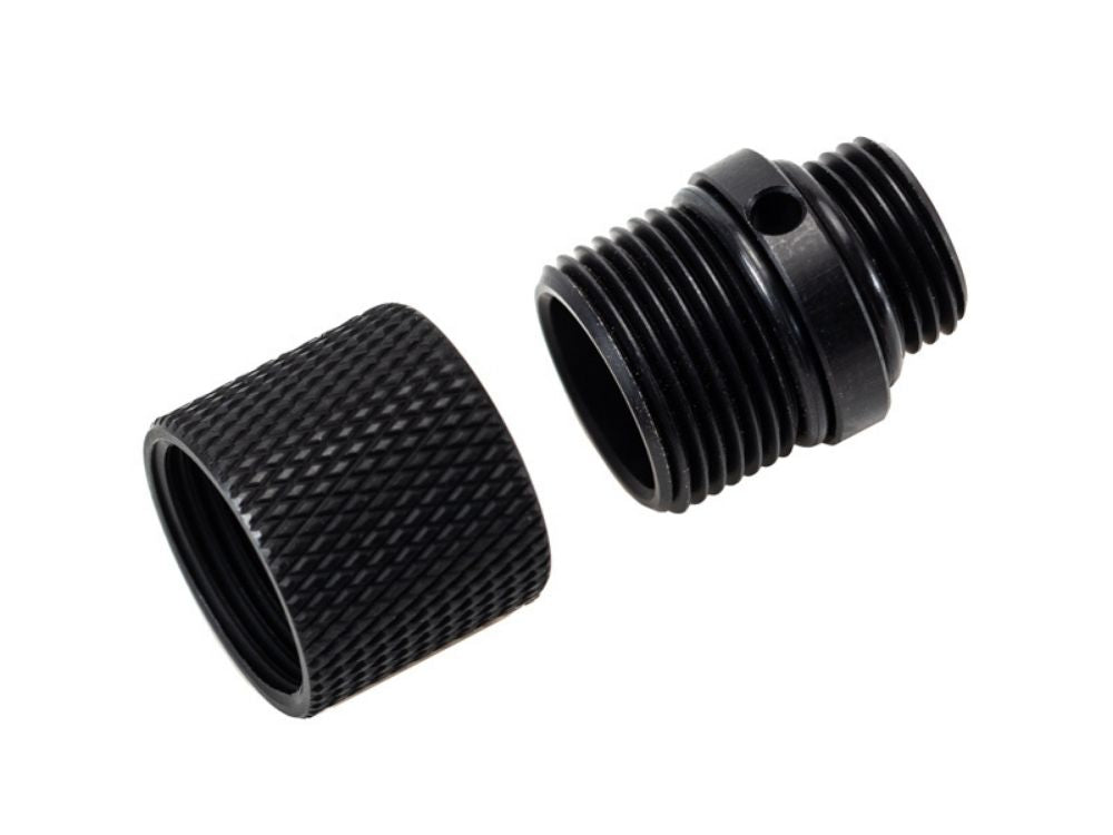 【BATON airsoft】11mm正ネジ-14mm逆ネジアダプター BK