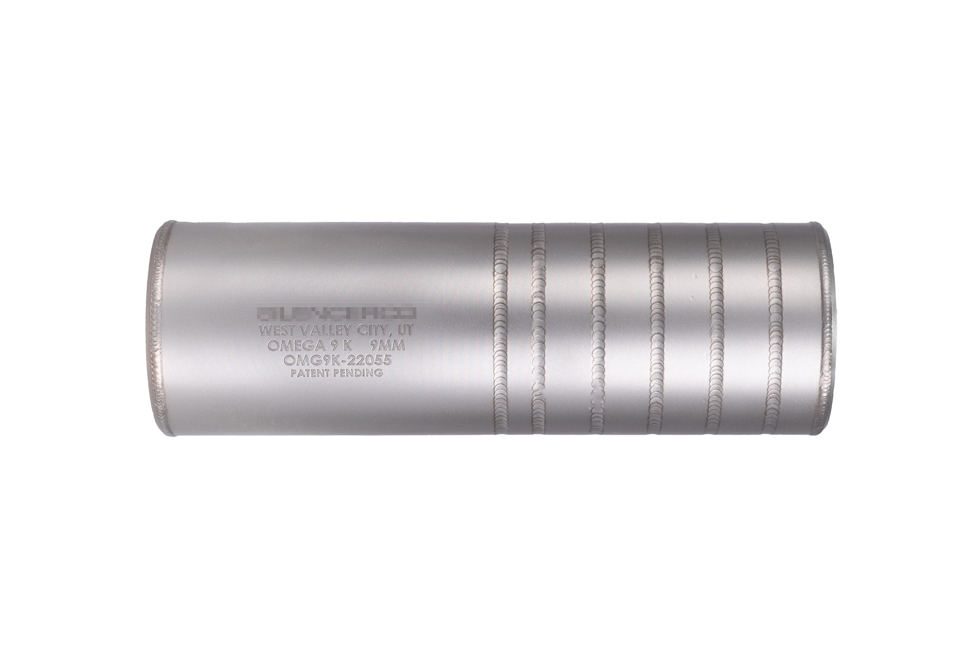 BCSWステンレス製リアル溶接仕上げOmega9タイプ 9mmダミーサプレッサー BCSW】SilencerCO omega 9K タイプ 9mm ダミーサイレンサーSILVER