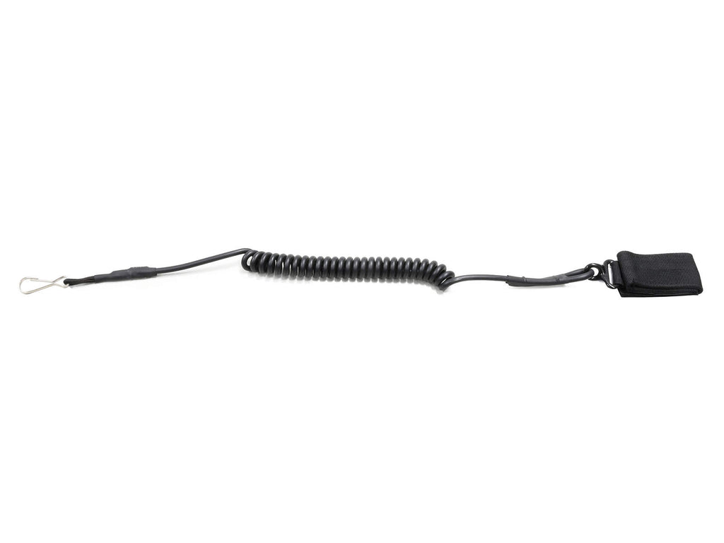 【SwissArms】ピストルセフティーランヤード/Coiled Bungee Cord Black