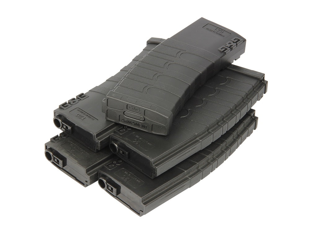 【G&G】120R Mid-Cap Magazine for GR16 Black 5pcs/pack G-08-124