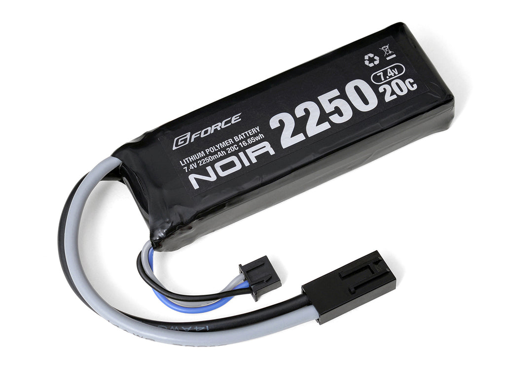 【G-FORCE】Noir LiPo 7.4V 2250mAh ミニS互換サイズ GFG904