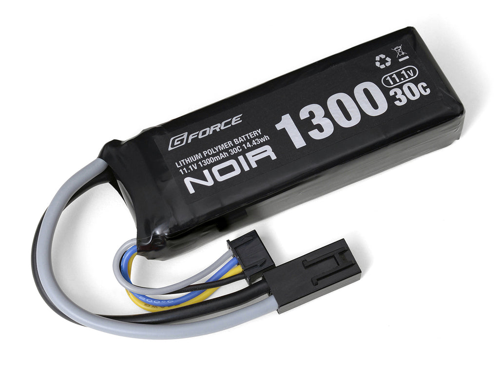 【G-FORCE】Noir LiPo 11.1V 1300mAh ミニS互換サイズ GFG910