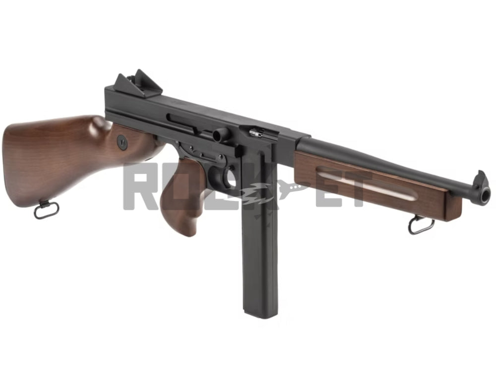 【King Arms】Thompson M1A1 Military - Real Wood 電動ガン [JASG認定]（2026年9月17日発売予定・予約）