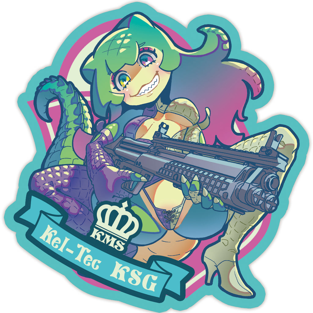 【King’s Melon Soda】Kel-tec KSG x アメリカワニ ステッカー