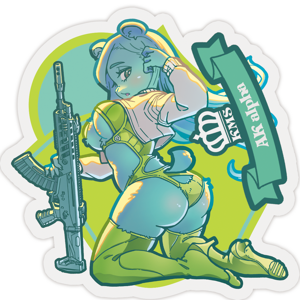 [King's Melon Soda] AK alpha x Syrian Brown Bear Sticker