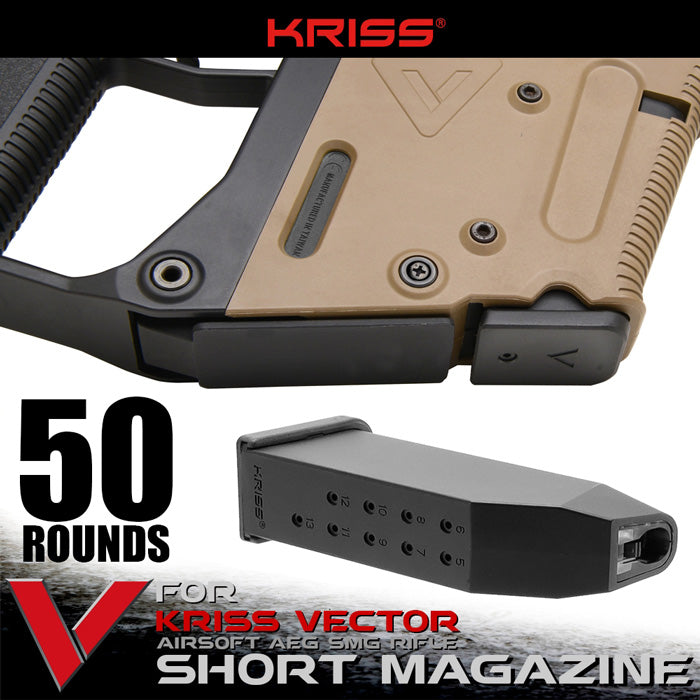 【KRYTAC】KRISS VECTOR(クリスベクター) 純正ショートマガジン 50連（2025年11月中旬再販・予約）