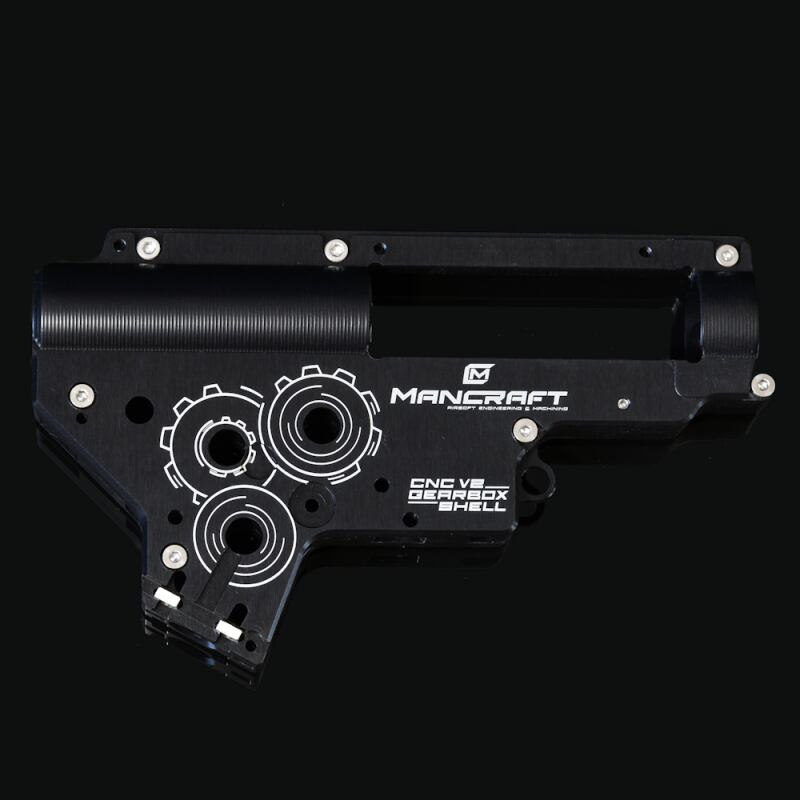 【MANCRAFT】 CNC ギアボックス V2 - 8mm - QSC ブラック