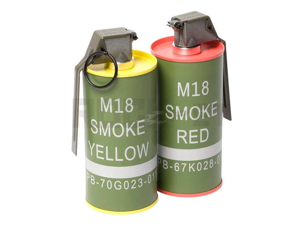 【G&G】Mock M18 Smoke Grenade Shape BB Loader Set Red/Yellow G-07-045