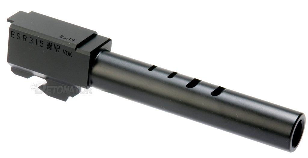 【DETONATOR】東京マルイGLOCK17/18C GEN3対応　GLOCK 18Cスタイル カスタムアウターバレル -Black
