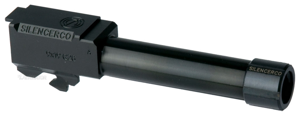 【DETONATOR】東京マルイGLOCK26 GEN3対応　SilencerCoタイプ サイレンサー対応 アルミアウターバレル＆ ネジカバーセット-Black 14mm逆ネジ