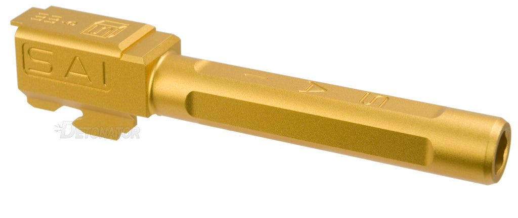【DETONATOR】東京マルイGLOCK17/18C GEN3対応　Salient Arms ボックスフルートタイプ アルミアウターバレル-Ｇｏｌｄ