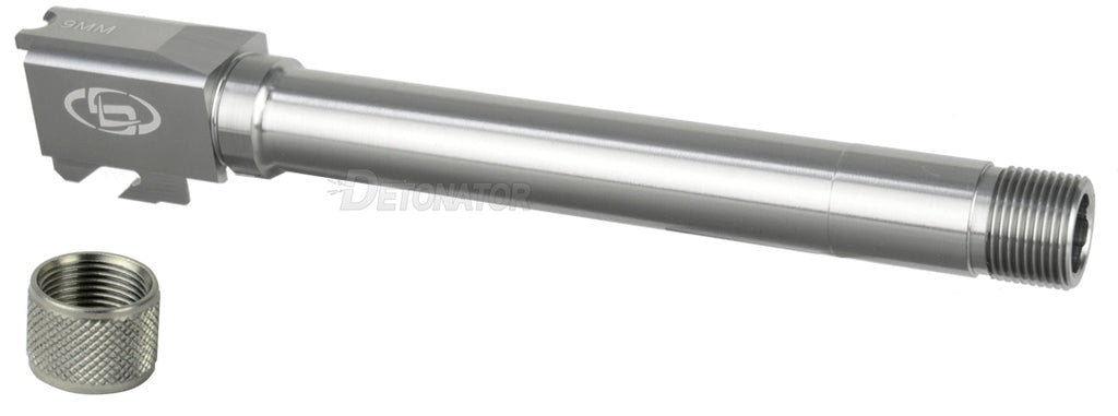 【DETONATOR】M&P9L （5インチ）Storm Lake タイプサイレンサー対応 アルミアウターバレルセット-Silver 14mm正ネジ