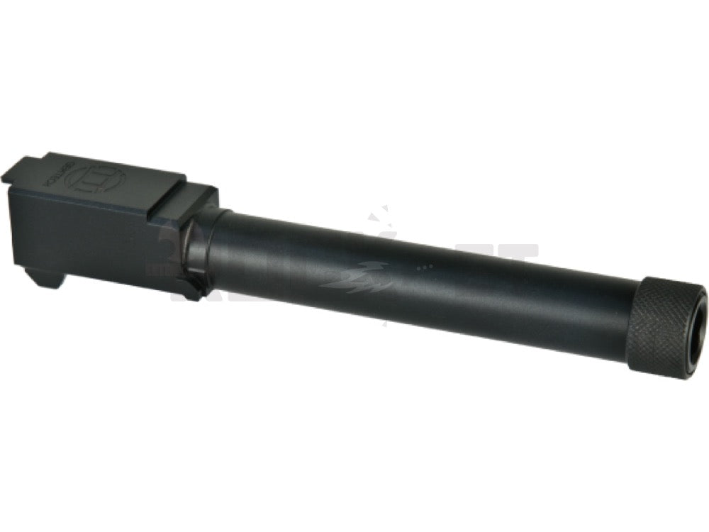 【DETONATOR】東京マルイGLOCK17 GEN4用　GEMTECHタイプ サイレンサー対応 アルミアウターバレル＆ ネジカバーセット-Black 14mm逆ネジ
