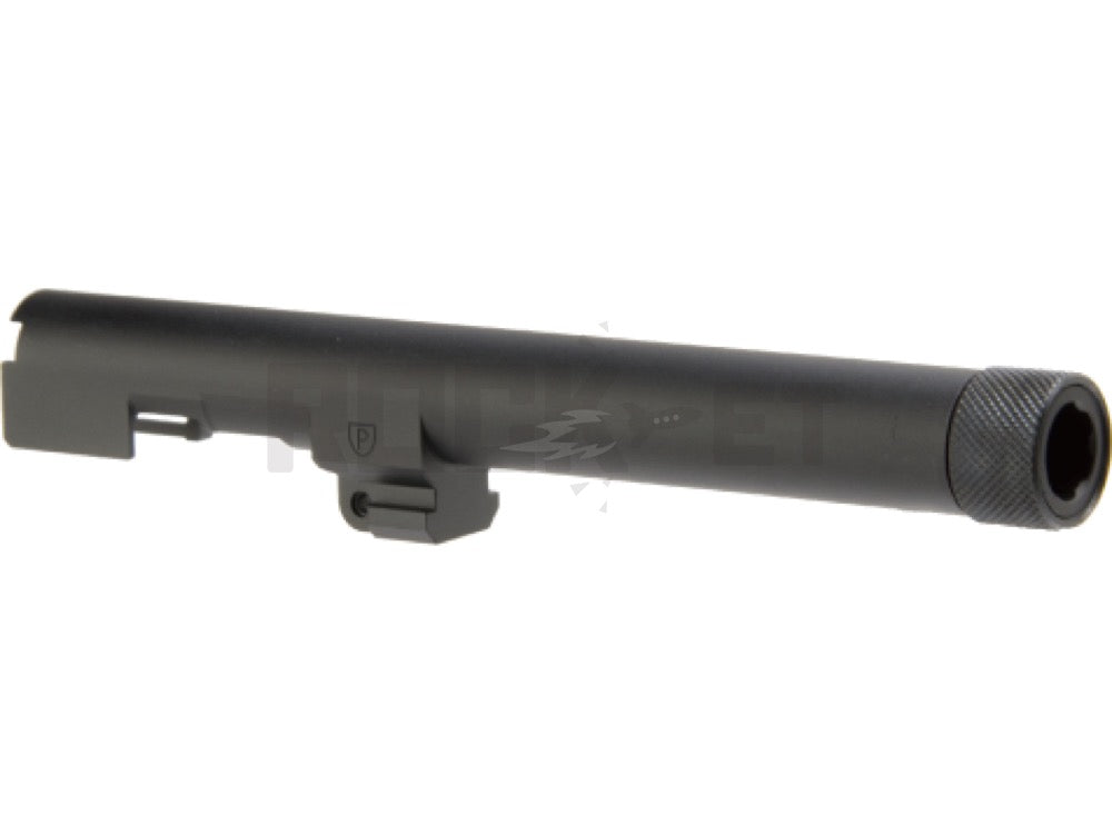 【DETONATOR】東京マルイM9A1用　Bretta92 Factory タイプ サイレンサー対応 アルミアウターバレル＆ ネジカバーセット-Black 14mm逆ネジ