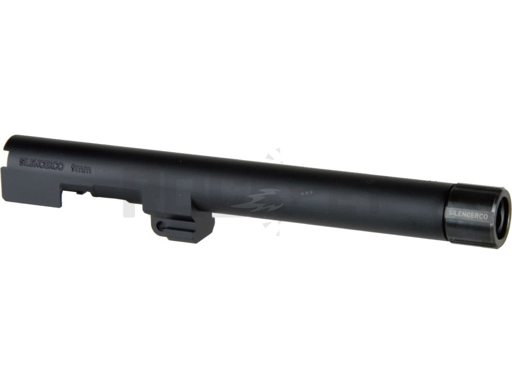 【DETONATOR】東京マルイM9A1用　SilencerCoタイプ サイレンター対応 アルミアウターバレル＆ ネジカバーセット-Black 14mm逆ネジ