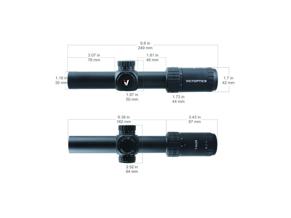 Vector Optics】Victoptics S6 1-6×24 BK ライフルスコープ OPSL22