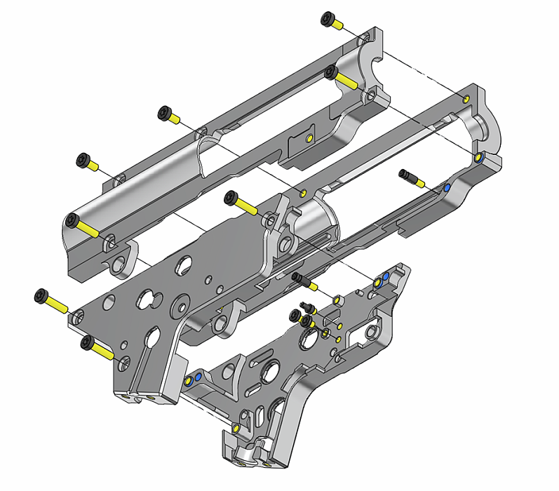 RETRO ARMS】CNC Split Gearbox V2 (8mm) - QSC 2025 – ROCK-et