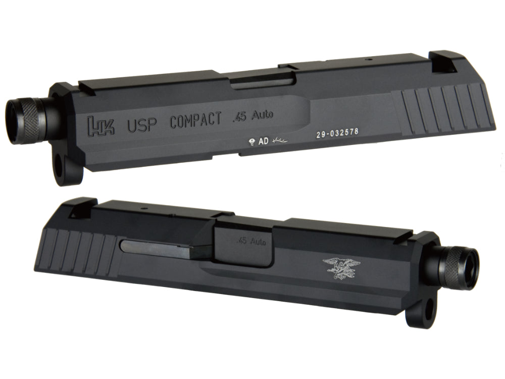 【DETONATOR】マルイUSPコンパクト用 USP45CT Navy SEALsカスタムスライド -BK